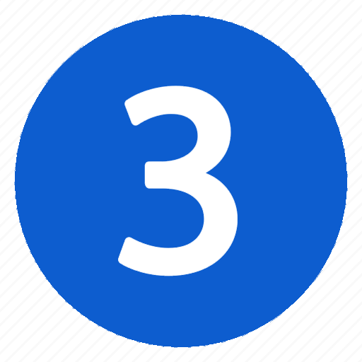 circle with number 3